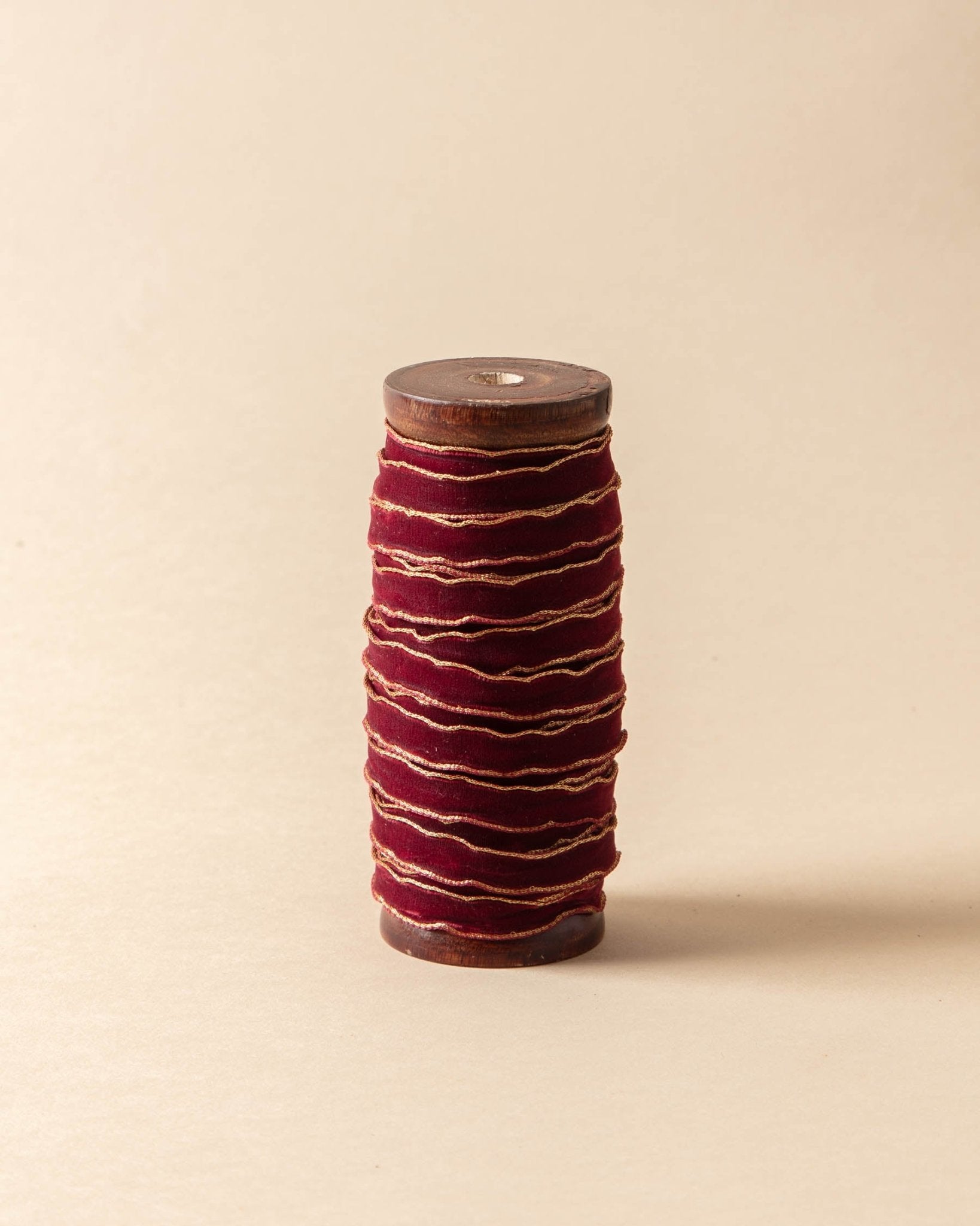 Metallic Velvet Ribbon On Wood Spool – Lone Fox