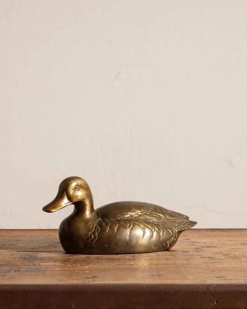 Mid Century Brass Duck Decoy - Lone Fox