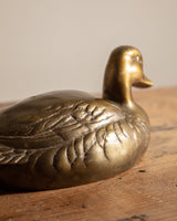 Mid Century Brass Duck Decoy - Lone Fox
