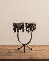 Mid Century Brutalist Torch Cut Candle Holder - Lone Fox