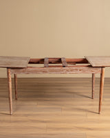 Mid-Century Cerused Oak Draw-Leaf Dining Table, France, 1950's - Lone Fox