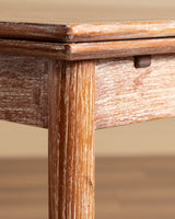 Mid-Century Cerused Oak Draw-Leaf Dining Table, France, 1950's - Lone Fox