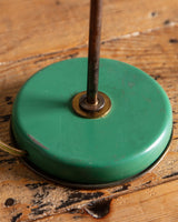 Mid Century Conical Green Enamel Table Lamp, Italy, 1950's - Lone Fox