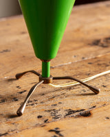 Mid Century Conical Green Tripod Lamp, Italy, 1950's - Lone Fox