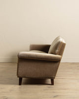 Mid Century Danish Sofa in Taupe Mohair w/ Braided Cording, 1960's - Lone Fox
