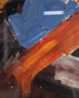 Mid - Century Expressionist Portrait with Yellow Hat, 1950's - Lone Fox