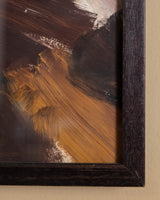 Mid - Century Expressionist Portrait with Yellow Hat, 1950's - Lone Fox
