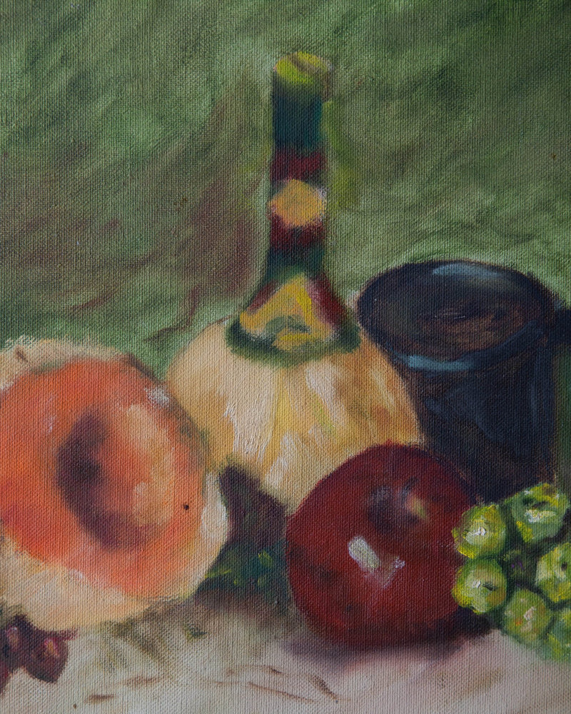 Mid Century Fruit Still Life Oil Painting, 1970's - Lone Fox