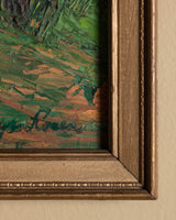 Mid Century Impasto Landscape Oil Painting, Signed - Lone Fox