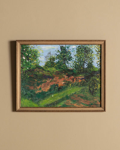 Mid Century Impasto Landscape Oil Painting, Signed - Lone Fox