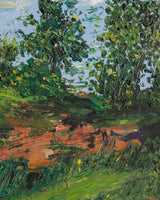 Mid Century Impasto Landscape Oil Painting, Signed - Lone Fox