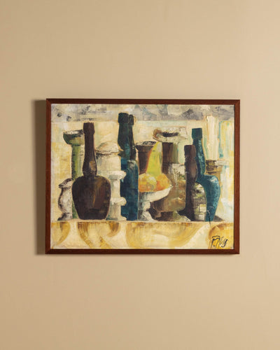 Mid Century Impressionist Bottles Still Life, United States, 1960's - Lone Fox