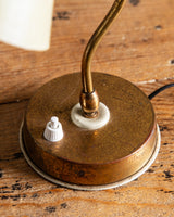 Mid Century Ivory & Brass Diablo Desk Lamp, Italy, 1950's - Lone Fox