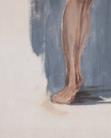 Mid - Century Male Figure Study in Carved Wood Frame, 1950's - Lone Fox