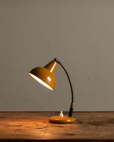 Mid Century Mustard Enamel Desk Lamp, Italy, 1950's - Lone Fox
