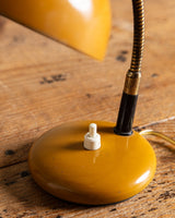 Mid Century Mustard Enamel Desk Lamp, Italy, 1950's - Lone Fox