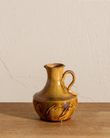 Mid Century Ochre Studio Pottery Pitcher - Lone Fox