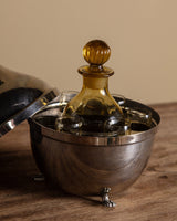 Mid Century Silver French Pear Cellar w/ Carafe + 5 Tasting Glasses - Lone Fox