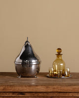 Mid Century Silver French Pear Cellar w/ Carafe + 5 Tasting Glasses - Lone Fox