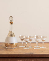 Mid Century Striped Glass Cocktail Set (6 pcs) - Lone Fox
