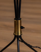 Mid Century Tripod Floor Lamp w/ Fabric Shades, Sweden, 1950's - Lone Fox