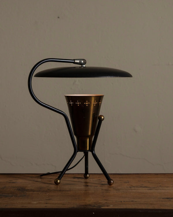 Mid Century Tripod Lamp Manner of Gerald Thurston, Italy, 1950's - Lone Fox