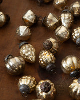 Mini Antique Gold Mercury Glass Ornaments (Set of 36) - Lone Fox