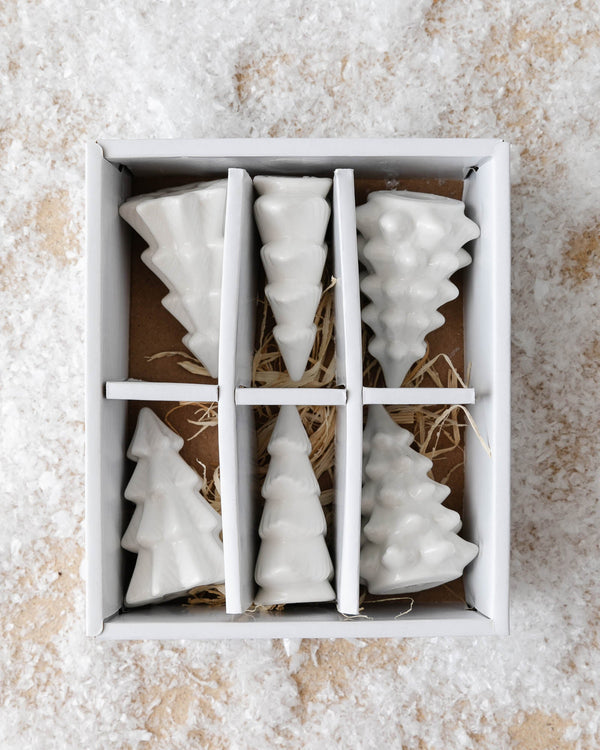 Mini Stoneware Trees (Boxed Set of 6) - Lone Fox