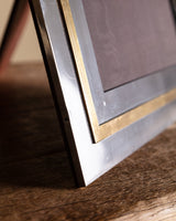 Minimalist Silver & Brass Picture Frame, Italy, 1960s - Lone Fox