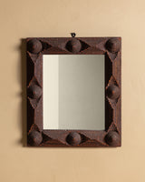Tramp Art Layered Circle Mirror - Lone Fox