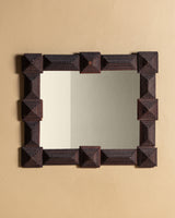 Tramp Art Layered Square Mirror - Lone Fox