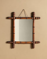 Faux Bamboo Cross-Corner Mirror, France - Lone Fox