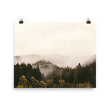 "Mist over dark green woods" Art Print - Lone Fox
