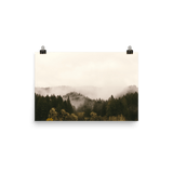 "Mist over dark green woods" Art Print - Lone Fox