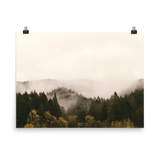 "Mist over dark green woods" Art Print - Lone Fox
