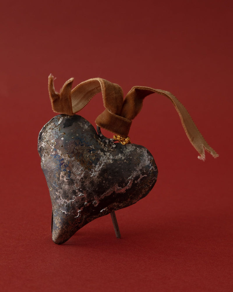 Mixed Metal Heart Shaped Bell Ornaments - Lone Fox