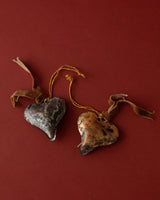 Mixed Metal Heart Shaped Bell Ornaments - Lone Fox