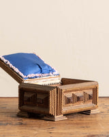 Mixed Wood Tramp Art Box - Lone Fox