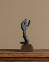 Modernist Bronze Figure Study on Wood Plinth, 1960's - Lone Fox