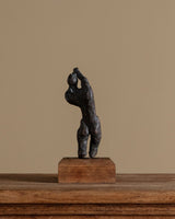 Modernist Bronze Figure Study on Wood Plinth, 1960's - Lone Fox