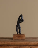 Modernist Bronze Figure Study on Wood Plinth, 1960's - Lone Fox