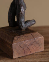 Modernist Bronze Figure Study on Wood Plinth, 1960's - Lone Fox