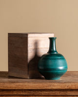 Modernist Green Patinated Bronze Vase, Japanese, 1970s - Lone Fox