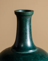 Modernist Green Patinated Bronze Vase, Japanese, 1970s - Lone Fox
