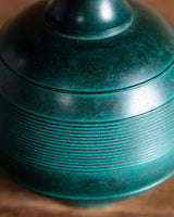 Modernist Green Patinated Bronze Vase, Japanese, 1970s - Lone Fox