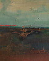 Modernist Landscape Study Oil Painting, 1970's - Lone Fox