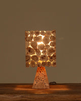 Modernist Pine Slice Table Lamp, Sweden, 1970s - Lone Fox