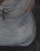 Modernist Study of a Seated Woman, Pastel on Paper, 1960's - Lone Fox