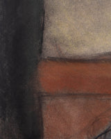 Modernist Study of a Seated Woman, Pastel on Paper, 1960's - Lone Fox