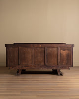 Monumental Carved Oak Paneled Sideboard Manner of Charles Dudouyt, France, 1940's - Lone Fox